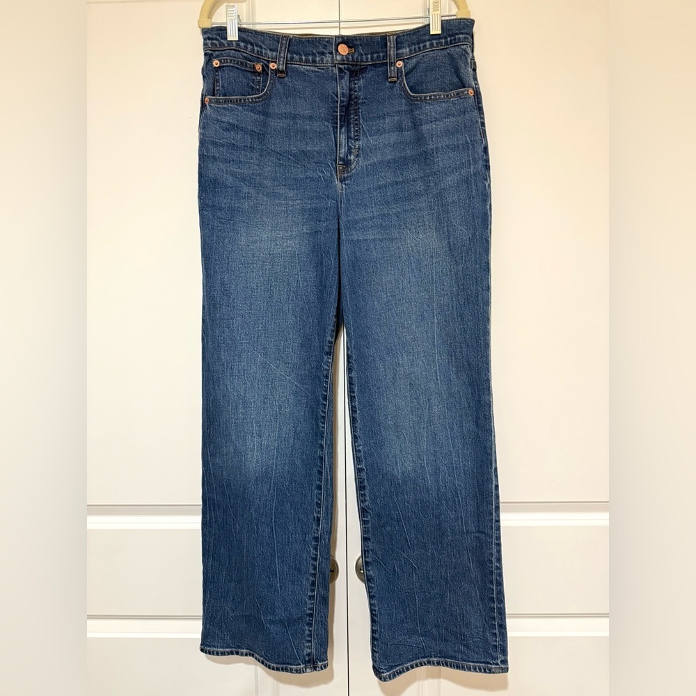 J. Crew Full Length Wide-Leg Women's Jeans in Medium Blue Wash